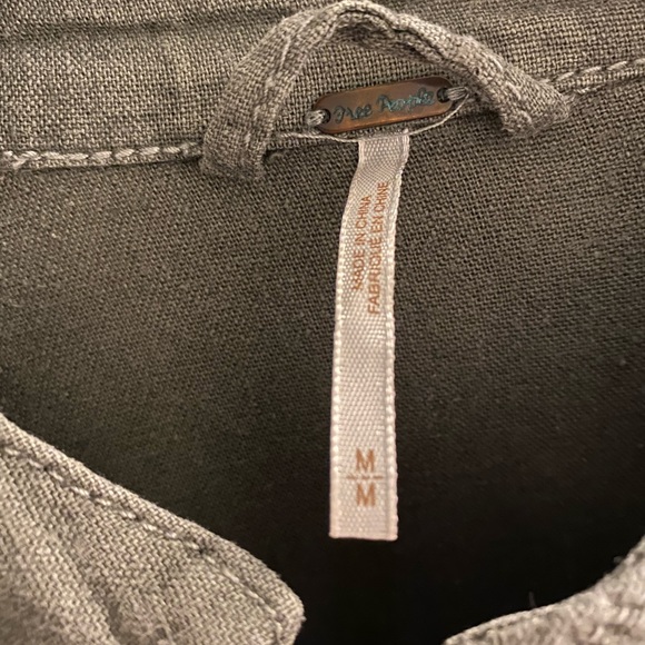 COPY - Free People Military Emilia Lace Trim Jacket/Top Olive Green MEDIUM - Picture 10 of 11